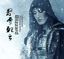 极品PS动作－怒雪狂云(8种角度/含高清视频教程)：Blizzard Photoshop Action